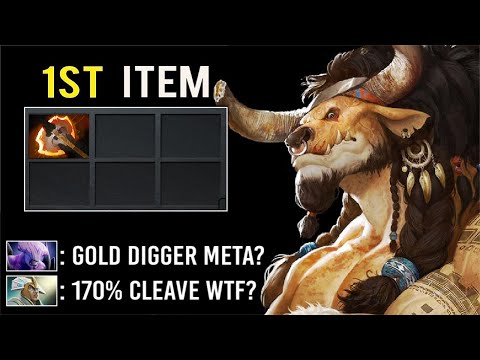 NEW META First Item Battle Fury Tauren New Fast Self Stack Farm w. Shard 3 Hits Team Wipe WTF Dota 2