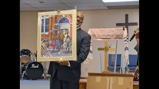 Pastor Appreciation Portrait in Progress to Finish