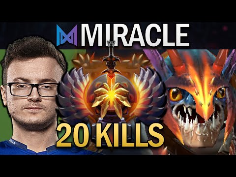 Slark Dota 2 7.33 Miracle with 20 Kills - Aghanims