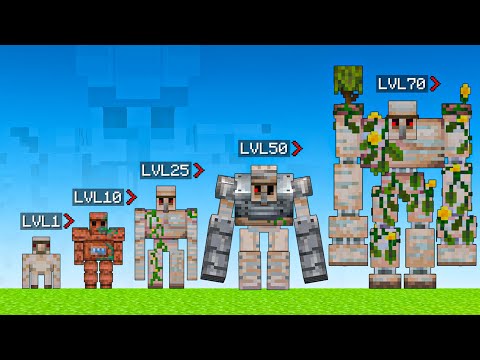 LVL 1 - LVL 100 IRON GOLEM TRANSFORM - Minecraft