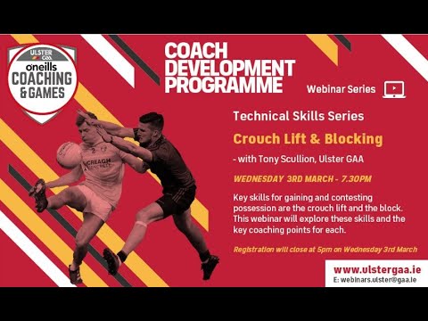 Club Technical Skills Webinar Series - Crouch Lift & Blocking
