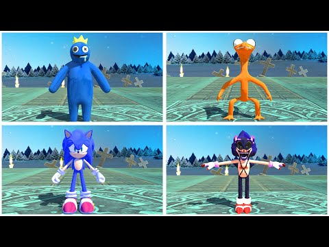 2VS2 Sonic Vs Rainbow Friends - Animal Revolt Battle Simulator