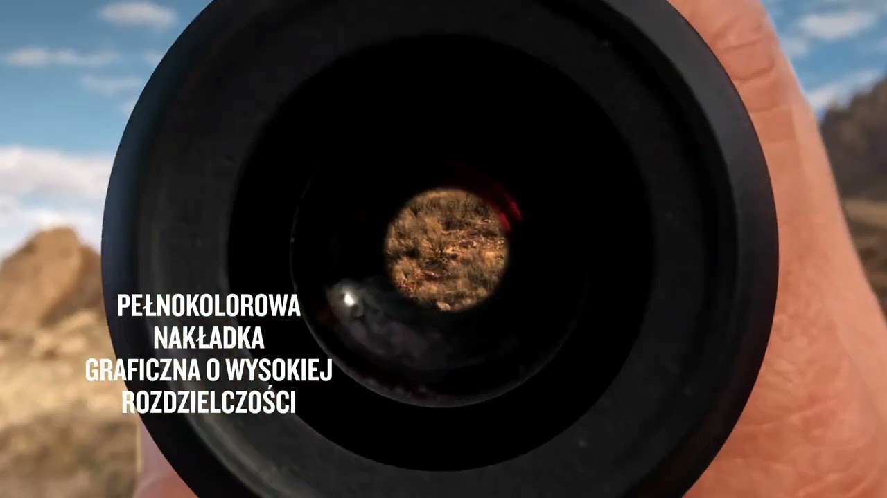 Kadr z filmu prezentujący dalmierz Garmin Xero L60i w użyciu terenowym