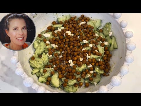 Cucumber Salad with Crispy Chickpeas - YUMMY!!
