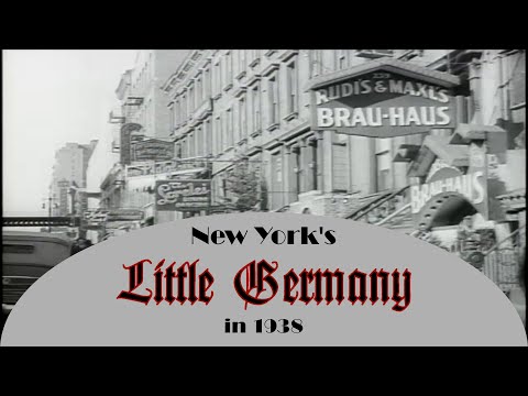 Yorkville — New York's Little Germany in 1938 [w/ added sound] [60fps]