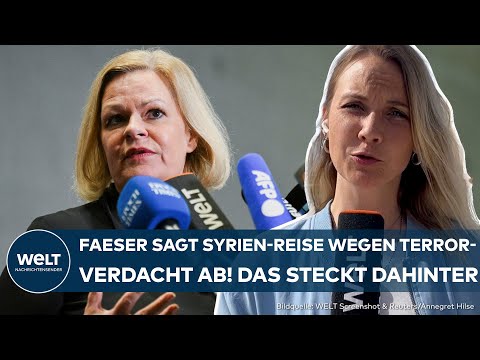 Video Thumbnail: SYRIEN: Nancy Faeser sagt Reise wegen Terrorwarnung ab! Was wir über die Anschlagspläne wissen