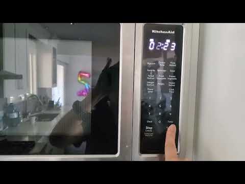 KitchenAid microwave review - showing control panel not functioning.