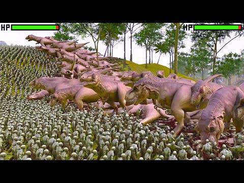 Can 100 T-Rex Stop 10 000 Zombie Army? - Ultimate Epic Battle Simulator 2 | UEBS2