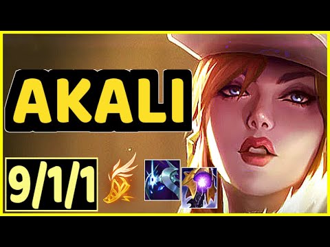 TEMPT (AKALI) - 9/1/1 KDA GAMEPLAY - KR Ranked DIAMOND