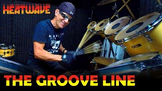 Video thumbnail of "THE GROOVE LINE Drum Cover (Extended Intro Mix) Heatwave HD Super High Quality"