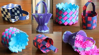 4 Beautiful Paper Basket- DIY Basket - Paper Craft
