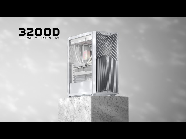 PC-Gehäuse Corsair 3200D RS ARGB Mid-Tower, 3x ARGB-Lüfter, Smoke, USB-C video