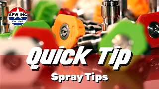 QUICK TIP: Spray Tips