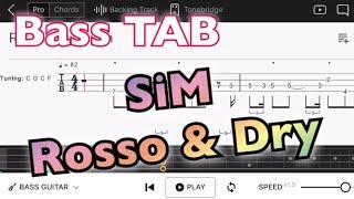 【ベースTAB】SiM - Rosso &amp; Dry‬【中級者用練習曲】bass tutorial
