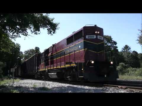 Mass Coastal Railroad: EMD GP28 pulls Otis Train on the Falmouth Secondary Rail Line - 9/21/2023