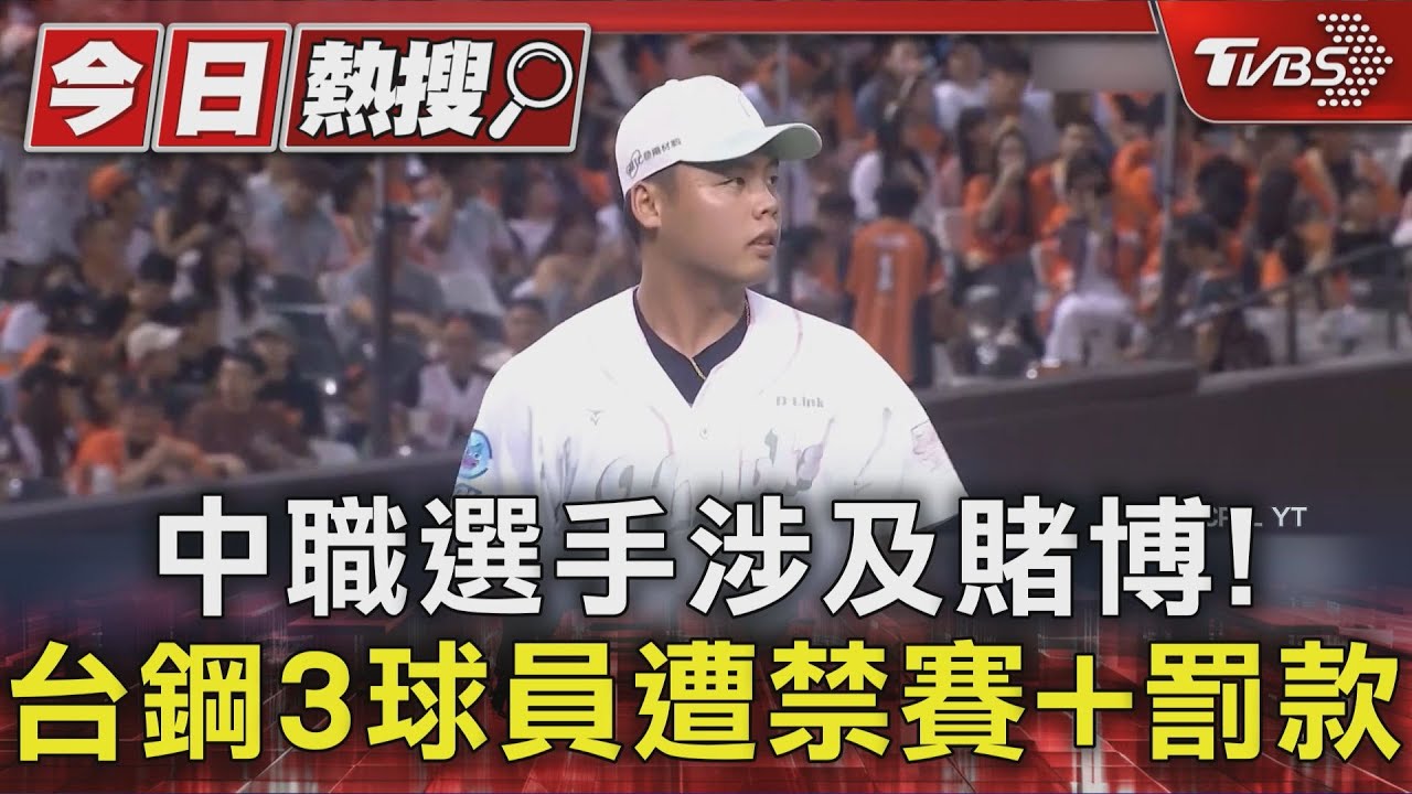 中職選手涉及賭博! 台鋼3球員遭禁賽+罰款