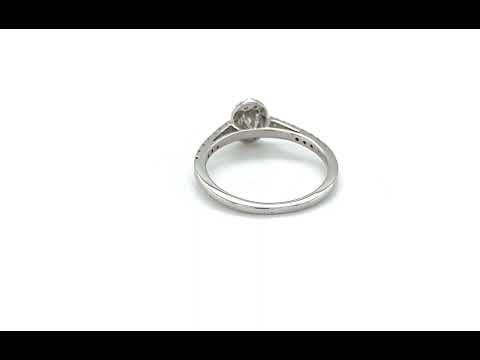 9ct White Gold Oval Diamond Cluster Ring .33cts - 01050192 | Johnsons Jewellers