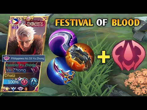BURST BUILD + FESTIVAL OF BLOOD EMBLEM IS TOO PERFECT FOR YU ZHONG SUSTAIN PASSIVE!!