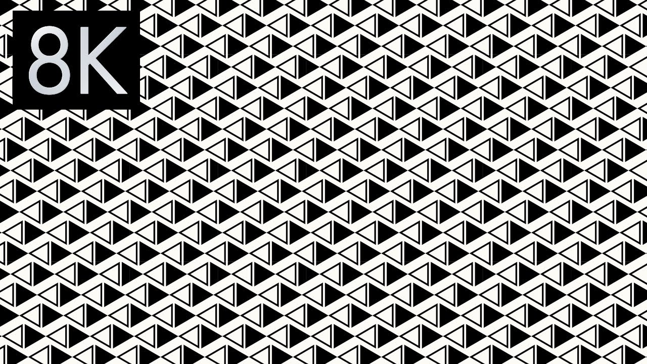 【8K】Bold Geometric Pattern - Black & White - ART - Monochrome
