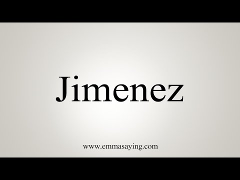 How To Say Jimenez