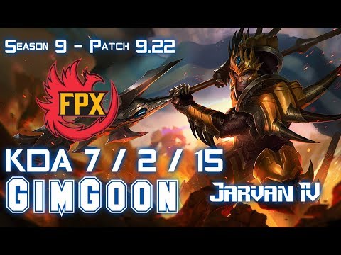 FPX GimGoon JARVAN IV vs KHA'ZIX Jungle - Patch 9.22 EUW Ranked