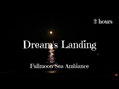 Suono rilassante del mare e delle onde sulla spiaggia di Notte con luna piena - 2 ore ASMR ambiente