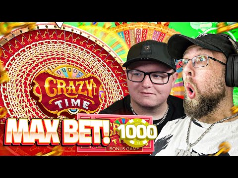HUGE WIN WITH MAX BET ON THE CRAZY TIME GAME SHOW!