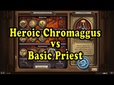 Hearthstone: Blackrock Mountain - Heroic Chromaggus with a Basic Priest Deck