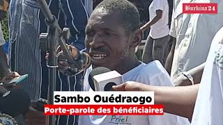 Solidarité envers les personnes vulnérables de Mané : Sambo Ouédraogo, porte-parole, remercie