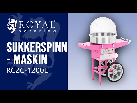 video - Sukkerspinnmaskin - 52 cm - inkl. vogn - Beskyttelsesskjerm