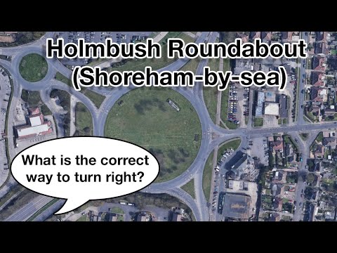 Holmbush Roundabout (shoreham-by-sea) - What is the correct way to turn right?