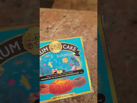 Delicious Rum Cake - Bahamas 🍰 - USA DIARIES #shorts  #food  #unboxing #sweet