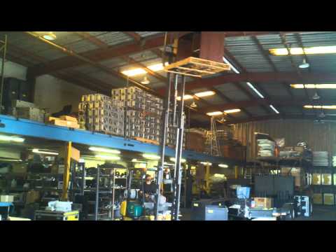 Dropping a desk off a forklift