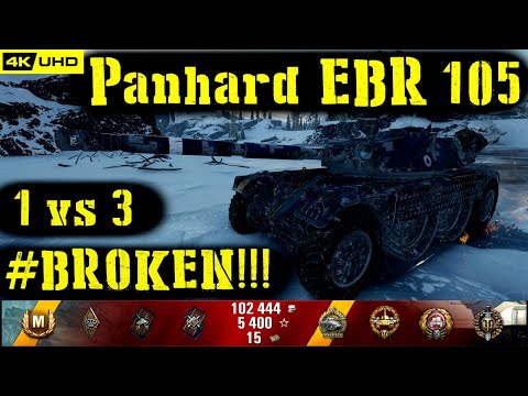 World of Tanks Panhard EBR 105 Replay - 9 Kills 9.1K DMG(Patch 1.5.0)