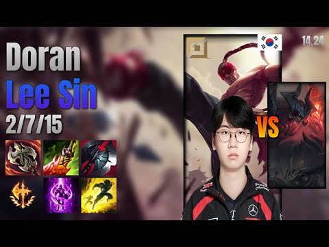 Doran Top Lee Sin vs Aatrox lol KR solo rank Full Game 14.24 | 도란 리 신 vs 아트록스
