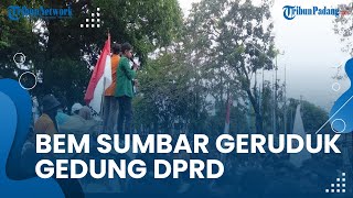 Demo Tolak Kenaikan Harga BBM, Ribuan Massa dari BEM Sumbar Geruduk Gedung DPRD