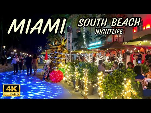 Miami Beach Night Walk 🇺🇸 | Ocean Drive → Collins Ave → Española Way | First Walk of 2026
