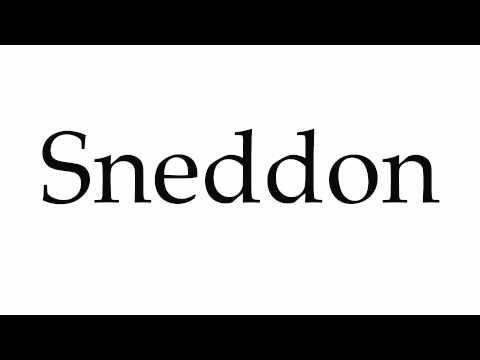 How to Pronounce Sneddon