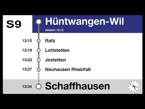 ZVV Ansagen, S9 (Hüntwangen-Wil - Schaffhausen) | Bauarbeiten | Seltenheit | DPZ KISZ