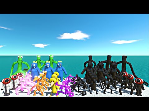 Rainbow Friends vs Shadow Itself | 10vs10 - Animal Revolt Battle Simulator