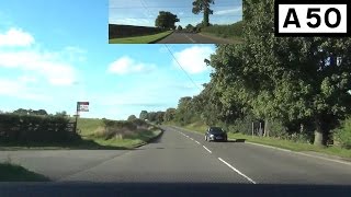 preview picture of video 'A50 - Arclid to Holmes Chapel - Front View with Rearview Mirror'