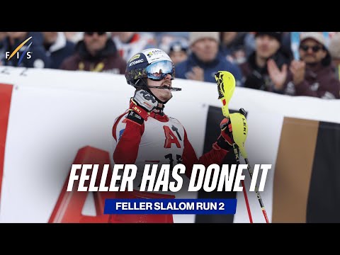Feller Has Done It | Kitzbühel Slalom Winning Run | FIS Alpine