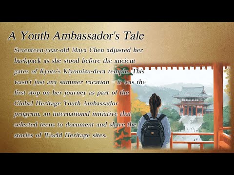 A Youth Ambassador's Tale 🌟Learn English through story level 1 |English listening Practice
