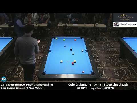 Cole Gibbons vs Steve Lingelbach - Elite Singles - 2019 Western BCA 8-Ball Championship