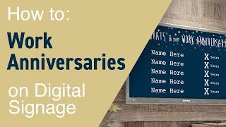 How to display Work Anniversaries on any TV or display
