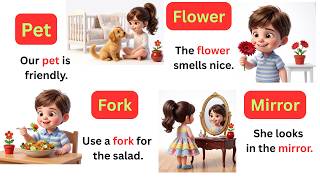 100 Daily Use English Words with Simple Home Sentences | Everyday English Vocabulary | A1–A2 English