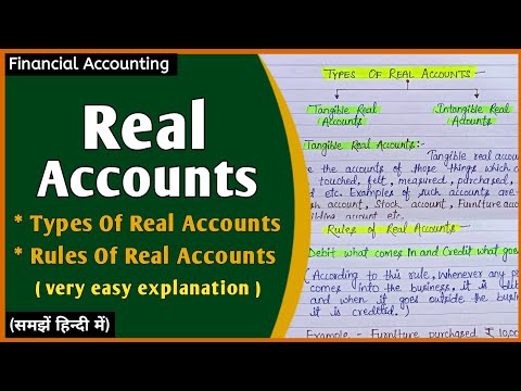 Rules And Types Of Real Accounts In Hindi | Financial Accounting | Class 11 | Bcom |