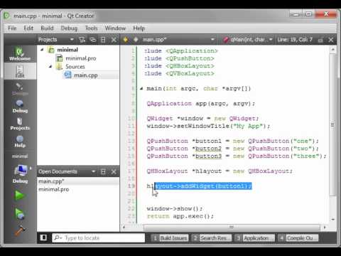 C++ Qt 8 - Horizontal and Vertical Layouts