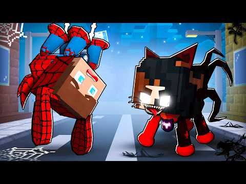 JJ SPIDER Dog & VENOM Cat - Love Story - Maizen Minecraft Animation