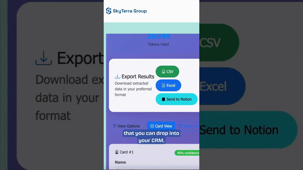 Video thumbnail: SkyTerra's AI Business Card Reader
